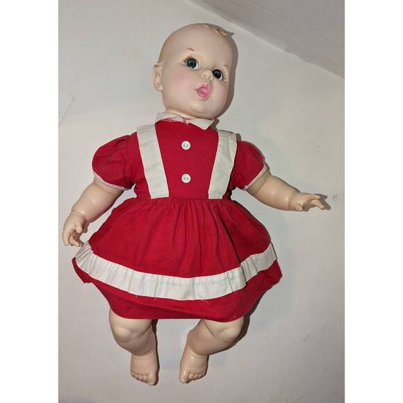 Vintage 1972 18" Vinyl Gerber Baby Doll Flirty Eyes Cloth Body Advertising Doll - Picture 1 of 4